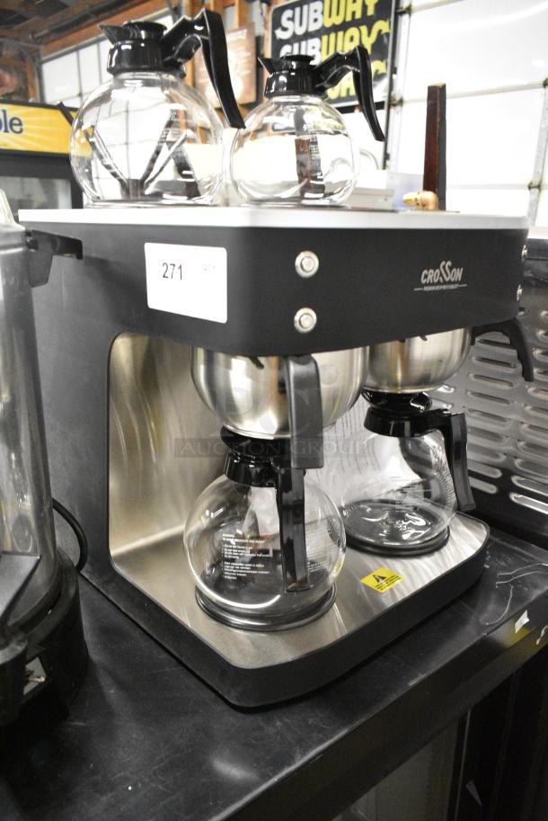 2024 Crosson CB-GD4 Metal Countertop Coffee Machine w/ 4 Coffee Pots and 2 Metal Brew Baskets. 120 Volts, 1 Phase. - Image 2 of 6