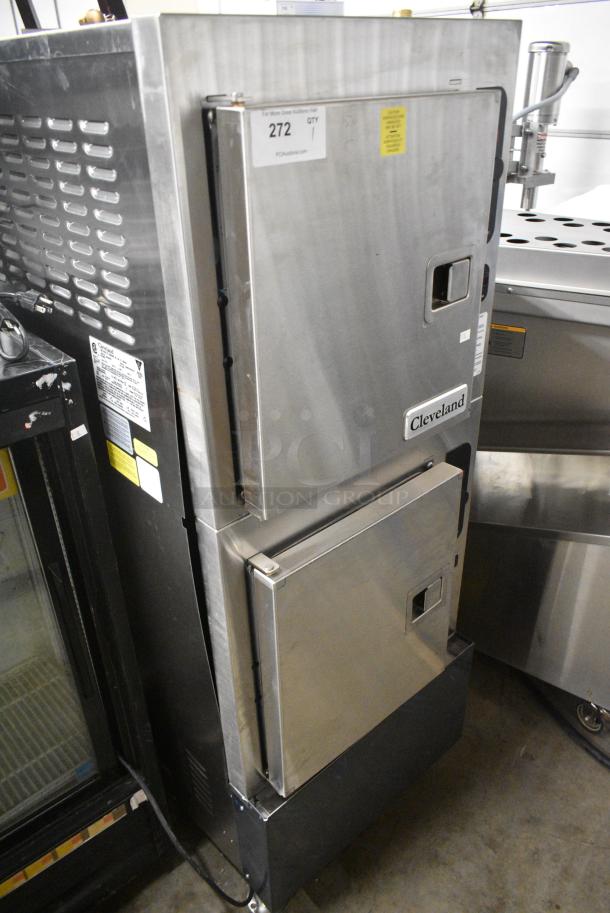 BRAND NEW SCRATCH AND DENT! 2024 Cleveland 24CGA10 Stainless Steel Commercial Natural Gas Powered 2 Deck Steam Cabinet. 125,000 BTU. - Image 2 of 6