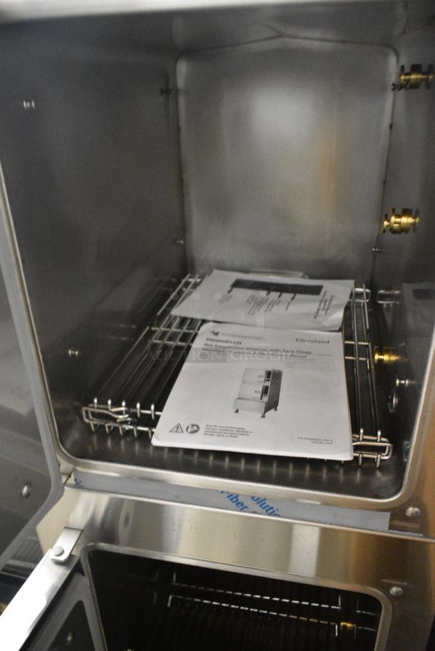 BRAND NEW SCRATCH AND DENT! 2024 Cleveland 24CGA10 Stainless Steel Commercial Natural Gas Powered 2 Deck Steam Cabinet. 125,000 BTU. - Image 3 of 6