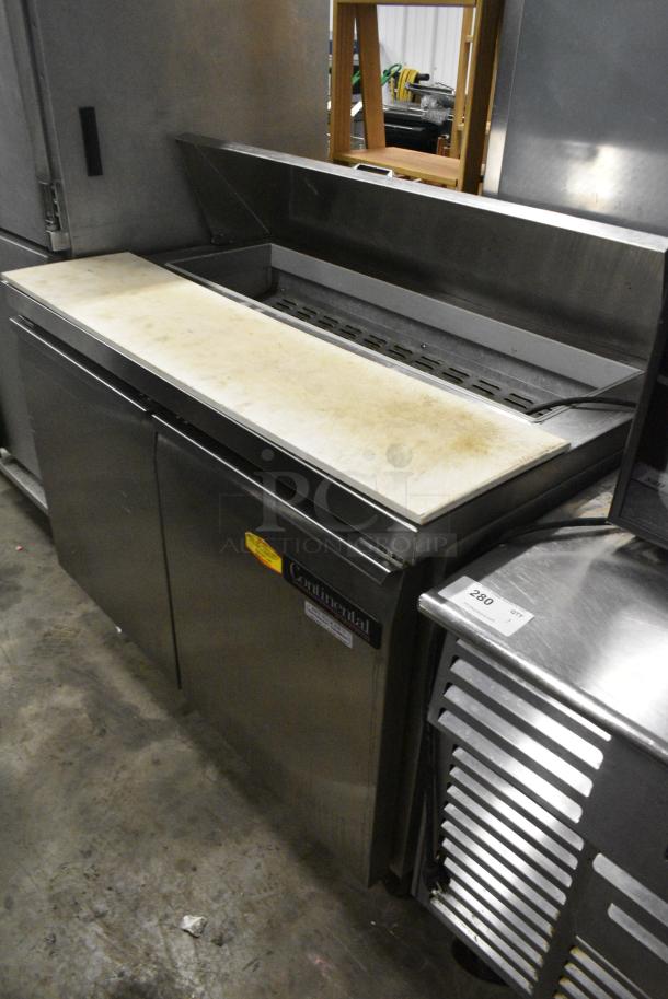 Continental Stainless Steel Commercial Sandwich Salad Prep Table Bain Marie Mega Top on Commercial Casters. 115 Volts, 1 Phase. Tested and Powers On But Does Not Get Cold - Image 3 of 7