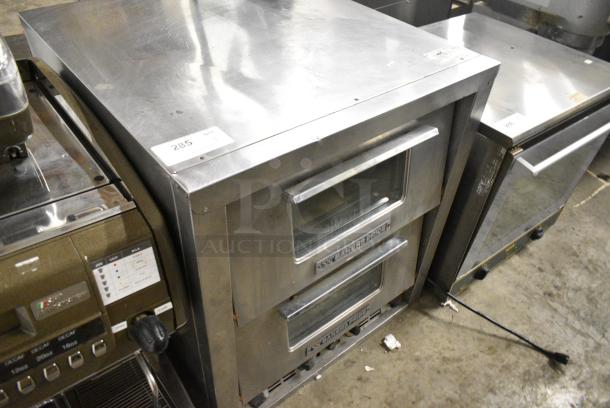 Bakers Pride P46S Stainless Steel Commercial Countertop Electric Powered 2 Deck Pizza Oven w/ Cooking Stones. 208 Volts. - Image 2 of 7