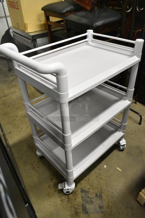 Poly 3 Tier Cart on Commercial Casters. - Image 2 of 3