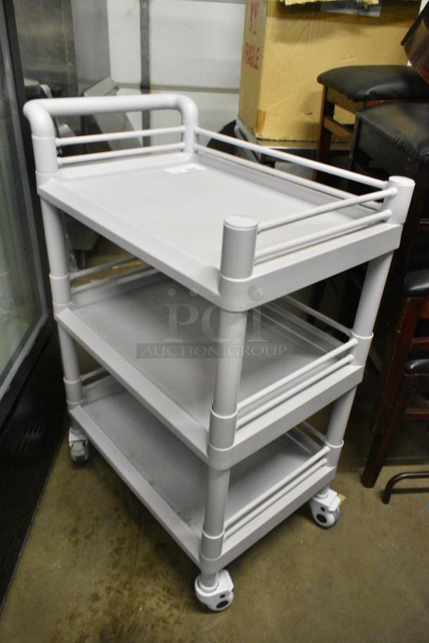 Poly 3 Tier Cart on Commercial Casters. - Image 3 of 3