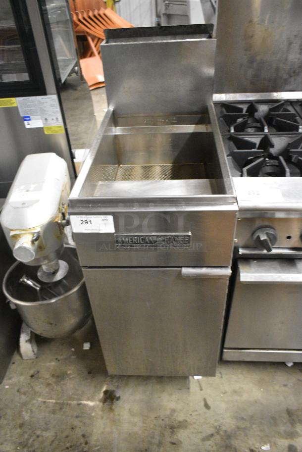 American Range AF-46 Stainless Steel Commercial Floor Style Natural Gas Powered Deep Fat Fryer. 40,000 BTU. - Image 1 of 7