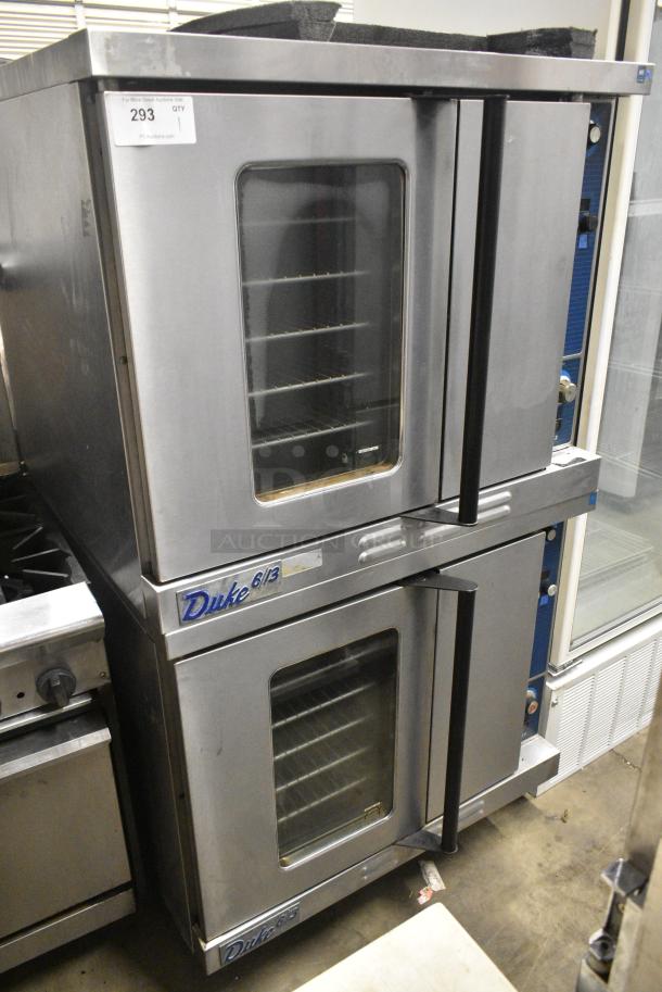 2 Duke 6/13 Stainless Steel Commercial Natural Gas Powered Full Size Convection Oven w/ View Through Door, Solid Door, Metal Oven Racks. 2 Times Your Bid! - Image 1 of 9