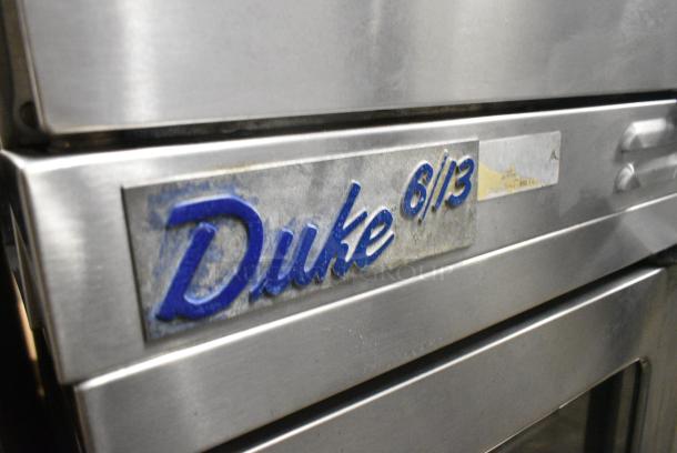 2 Duke 6/13 Stainless Steel Commercial Natural Gas Powered Full Size Convection Oven w/ View Through Door, Solid Door, Metal Oven Racks. 2 Times Your Bid! - Image 6 of 9