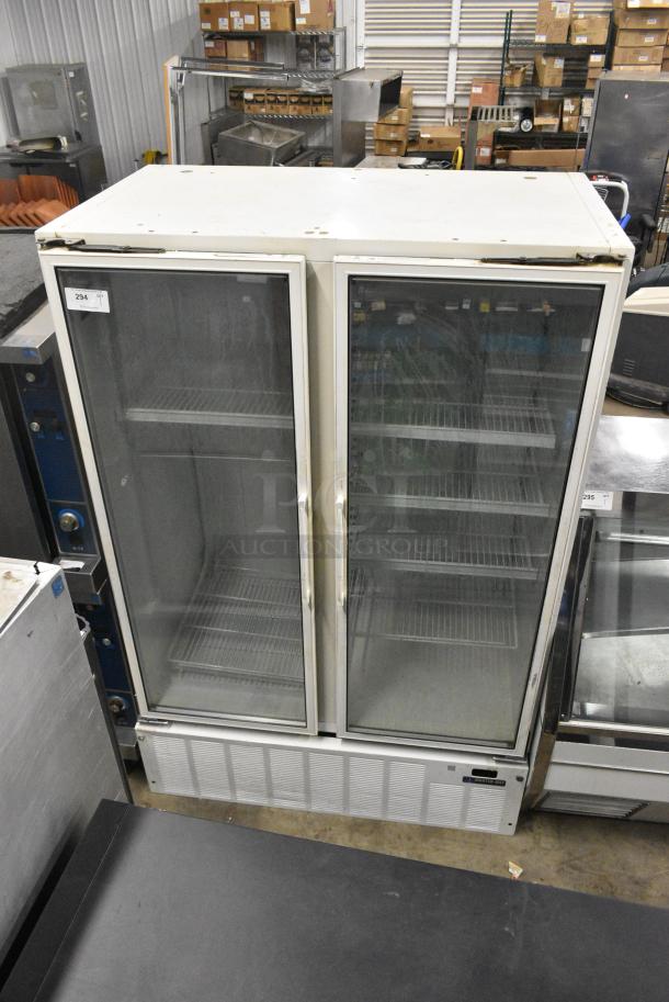 Master-Bilt BMG-48 Metal Commercial 2 Door Reach In Cooler Merchandiser. 115/208-230 Volts, 1 Phase. Tested and Powers On But Does Not Get Cold - Image 1 of 7