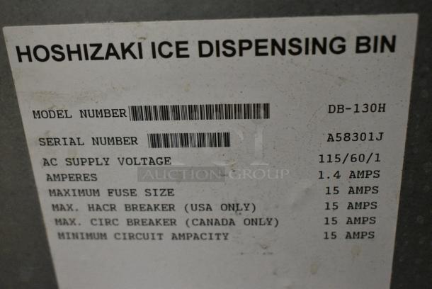 Hoshizaki DB-130H Stainless Steel Commercial Hotel Ice Dispenser - 130 lb. 115 Volts, 1 Phase. - Image 3 of 6