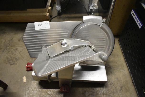 Fleetwood BF300 Stainless Steel Commercial Countertop Meat Slicer w/ Blade Sharpener. 115 Volts, 1 Phase. Tested and Powers On But Parts Do Not Move - Image 1 of 6