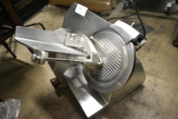 Fleetwood BF300 Stainless Steel Commercial Countertop Meat Slicer w/ Blade Sharpener. 115 Volts, 1 Phase. Tested and Powers On But Parts Do Not Move - Image 3 of 6