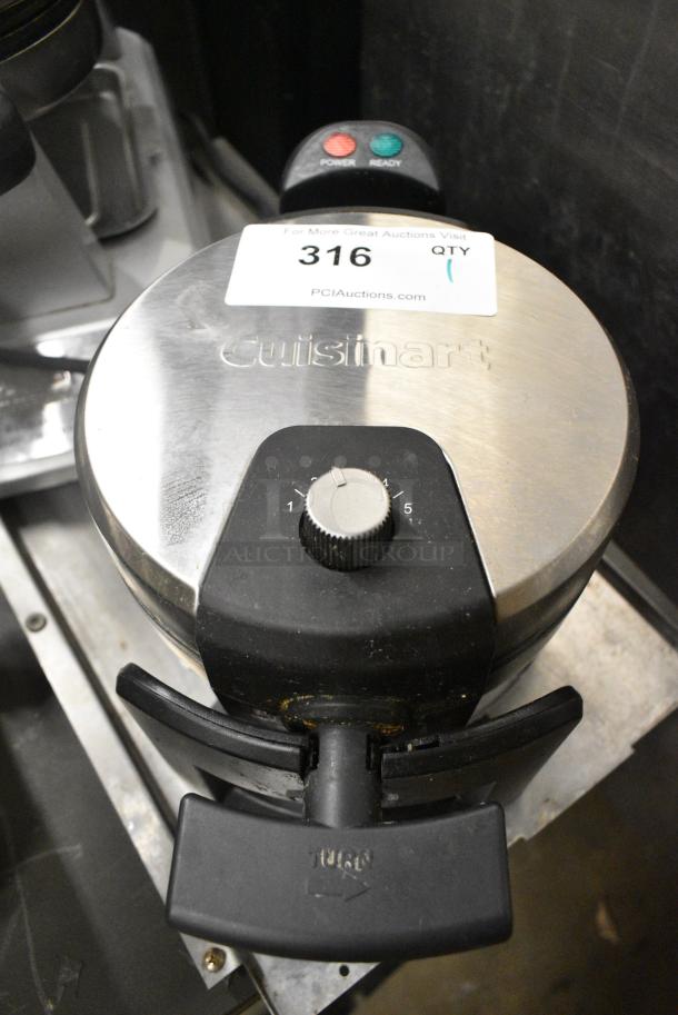 Cuisinart Stainless Steel Countertop Waffle Maker. 120 Volts, 1 Phase. Tested and Working! - Image 1 of 5