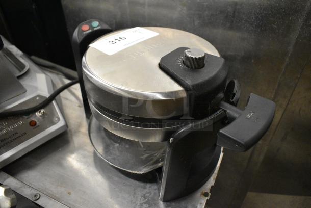 Cuisinart Stainless Steel Countertop Waffle Maker. 120 Volts, 1 Phase. Tested and Working! - Image 2 of 5