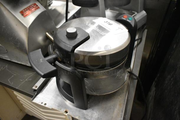 Cuisinart Stainless Steel Countertop Waffle Maker. 120 Volts, 1 Phase. Tested and Working! - Image 3 of 5