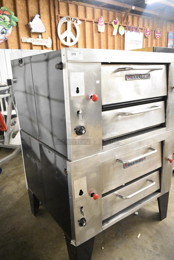 2 Attias Stainless Steel Commercial Natural Gas Powered Single Deck Pizza Oven. 2 Times Your Bid! - Image 2 of 12
