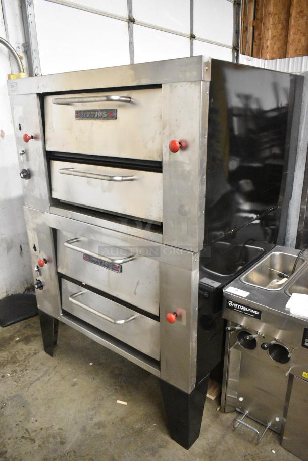 2 Attias Stainless Steel Commercial Natural Gas Powered Single Deck Pizza Oven. 2 Times Your Bid! - Image 3 of 12