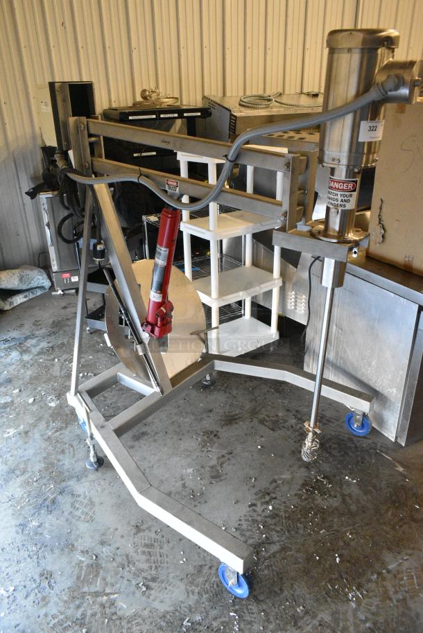 Admix #1 MOBILE LS Stainless Steel Commercial Floor Style Mobile Mixer w/ Strongway 8 Ton Hydraulic Double Piston Long Ram Jack. 230/460 Volts, 3 Phase. - Image 2 of 10