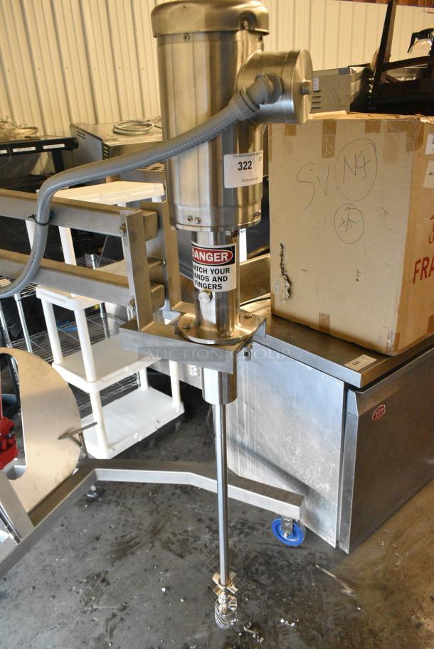 Admix #1 MOBILE LS Stainless Steel Commercial Floor Style Mobile Mixer w/ Strongway 8 Ton Hydraulic Double Piston Long Ram Jack. 230/460 Volts, 3 Phase. - Image 3 of 10