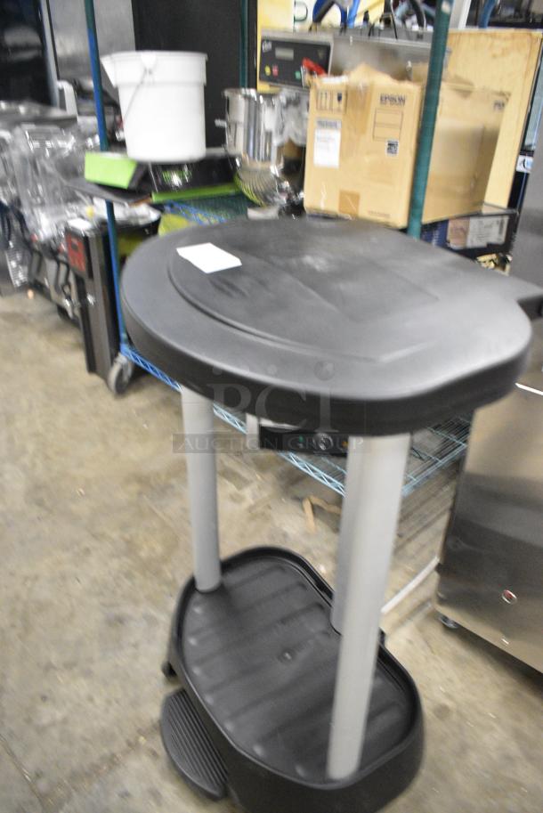 Rubbermaid Poly Trash Can Shell on Commercial Casters. - Image 3 of 6
