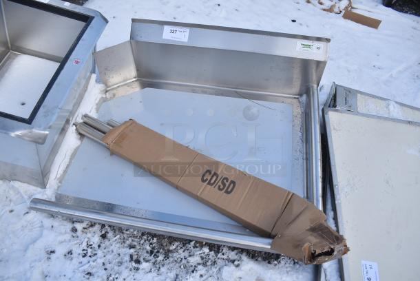 BRAND NEW SCRATCH AND DENT! Regency 600CDT36R Stainless Steel Right Side Clean Side Dishwasher Table - Image 2 of 5