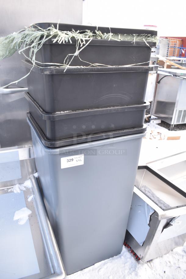 6 Poly Trash Cans. 6 Times Your Bid! - Image 3 of 3