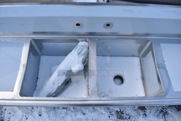 BRAND NEW SCRATCH AND DENT! Regency 600S21717218 Stainless Steel 2 Bay Sink w/ Dual Drain Boards. - Image 5 of 6