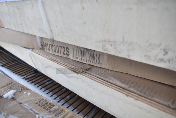 10 BRAND NEW SCRATCH AND DENT! Items Including 109CARTBLGBK Choice Black Utility / Bussing Cart with Three Shelves - 42" x 20", 600UT3072S Regency Adjustable Stainless Steel Work Table Undershelf for 30" x 72" Tables, 600T2424G Regency 24" x 24" 18-Gauge 304 Stainless Steel Commercial Work Table with Galvanized Legs and Undershelf, 427CSTL2727C Lancaster Table & Seating 27 1/2" x 27 1/2" Chrome Square Outdoor Standard Height Table. 10 Times Your Bid! - Image 4 of 7