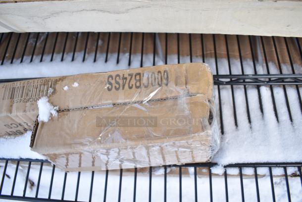 10 BRAND NEW SCRATCH AND DENT! Items Including 109CARTBLGBK Choice Black Utility / Bussing Cart with Three Shelves - 42" x 20", 600UT3072S Regency Adjustable Stainless Steel Work Table Undershelf for 30" x 72" Tables, 600T2424G Regency 24" x 24" 18-Gauge 304 Stainless Steel Commercial Work Table with Galvanized Legs and Undershelf, 427CSTL2727C Lancaster Table & Seating 27 1/2" x 27 1/2" Chrome Square Outdoor Standard Height Table. 10 Times Your Bid! - Image 5 of 7