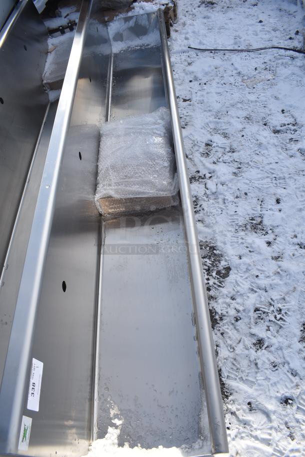 BRAND NEW SCRATCH AND DENT! Regency 600HSMSB1896 Wall-Mounted 96" x 17 1/2" Hand Sink for 4 Single-Inlet Faucets - Image 2 of 4