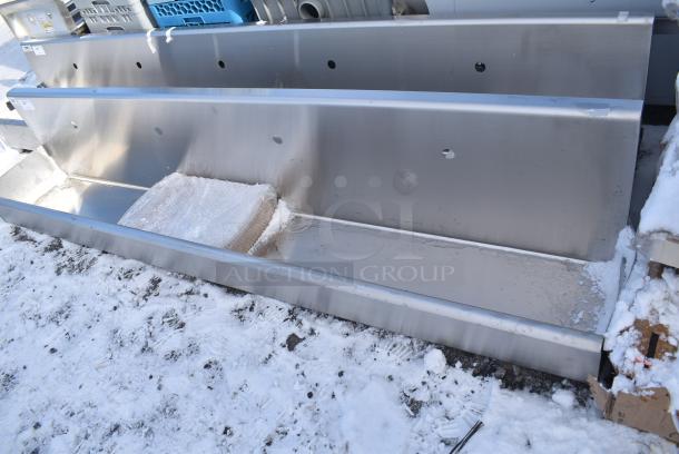 BRAND NEW SCRATCH AND DENT! Regency 600HSMSB1896 Wall-Mounted 96" x 17 1/2" Hand Sink for 4 Single-Inlet Faucets - Image 3 of 4