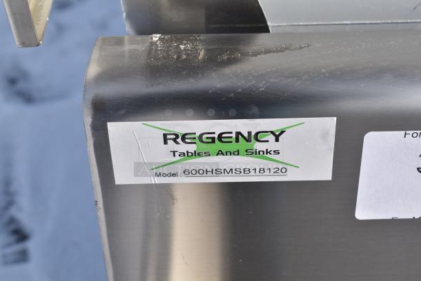 BRAND NEW SCRATCH AND DENT! Regency 600HSMSB18120 Wall-Mounted 120" x 17 1/2" Hand Sink for 5 Single-Inlet Faucets - Image 4 of 4