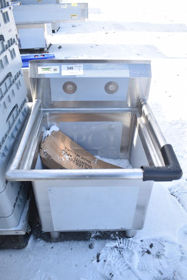 BRAND NEW SCRATCH AND DENT! Regency 600S11818 23" 16-Gauge Stainless Steel One Compartment Commercial Sink - Image 1 of 7