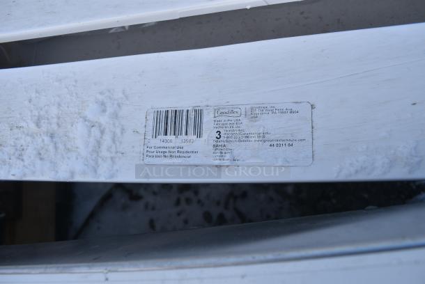 BRAND NEW SCRATCH AND DENT! Grosfillex Bahia White Poly Chaise Lounger - Image 4 of 4