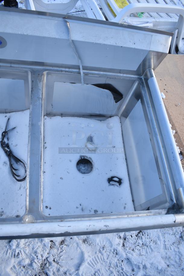 BRAND NEW SCRATCH AND DENT! Regency 600S3182424L Stainless Steel 3 Bay Sink w/ Left Side Drain Board. No Legs. - Image 5 of 6