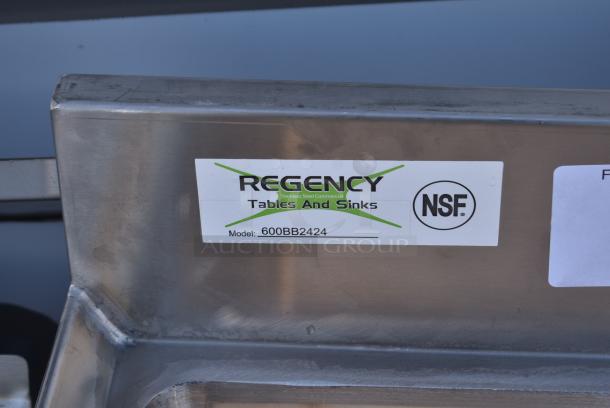 BRAND NEW SCRATCH AND DENT! Regency 600BB2424 24" x 24" Stainless Steel Beer Box with 3" Backsplash - 20 3/4" x 21 3/4" x 18" Bowl - Image 3 of 3