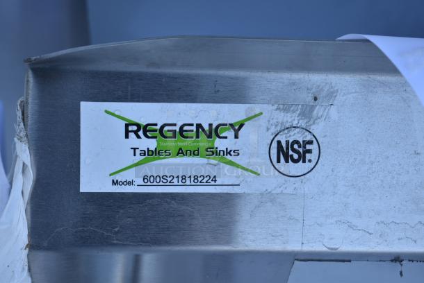 BRAND NEW SCRATCH AND DENT! Regency 600S21818224 Stainless Steel 2 Bay Sink w/ Dual Drain Boards. No Legs. - Image 5 of 5