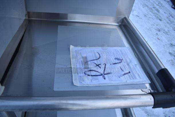 BRAND NEW SCRATCH AND DENT! Regency 600S31620224 100" 16 Gauge Stainless Steel Three Compartment Commercial Sink with Galvanized Steel Legs and 2 Drainboards - 16" x 20" x 12" Bowls. No Legs. - Image 4 of 5