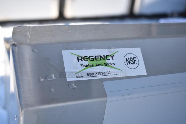 BRAND NEW SCRATCH AND DENT! Regency 600S31620224 16 Gauge Stainless Steel Three Compartment Commercial Sink with 2 Drainboards. No Legs. - Image 5 of 5
