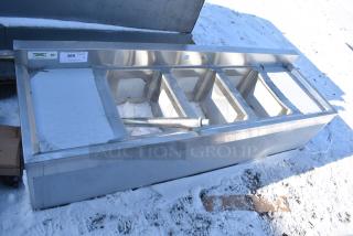 BRAND NEW SCRATCH AND DENT! Regency 600B31014213 3 Bowl Underbar Sink with Two Drainboards - 60" x 18 3/4". No Legs.