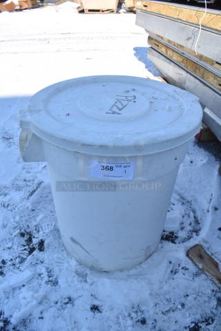 White Poly Trash Can.