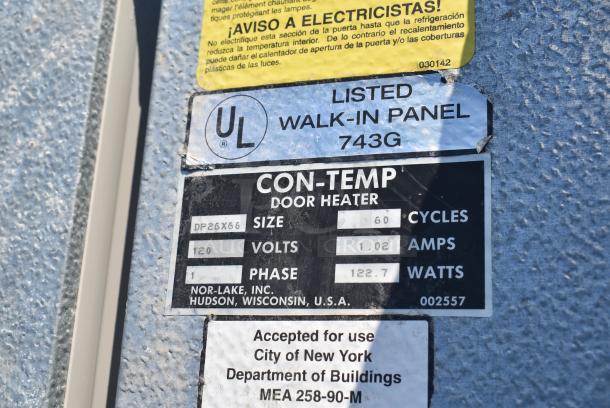 4'x6' Norlake SELF CONTAINED Walk In Cooler Box w/ Compressor and Condenser. - Image 6 of 11