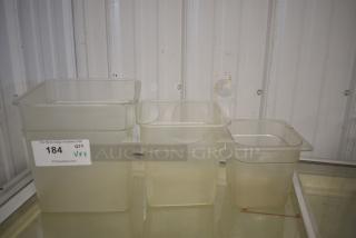 ALL ONE MONEY! Lot of 3 Clear Poly Containers