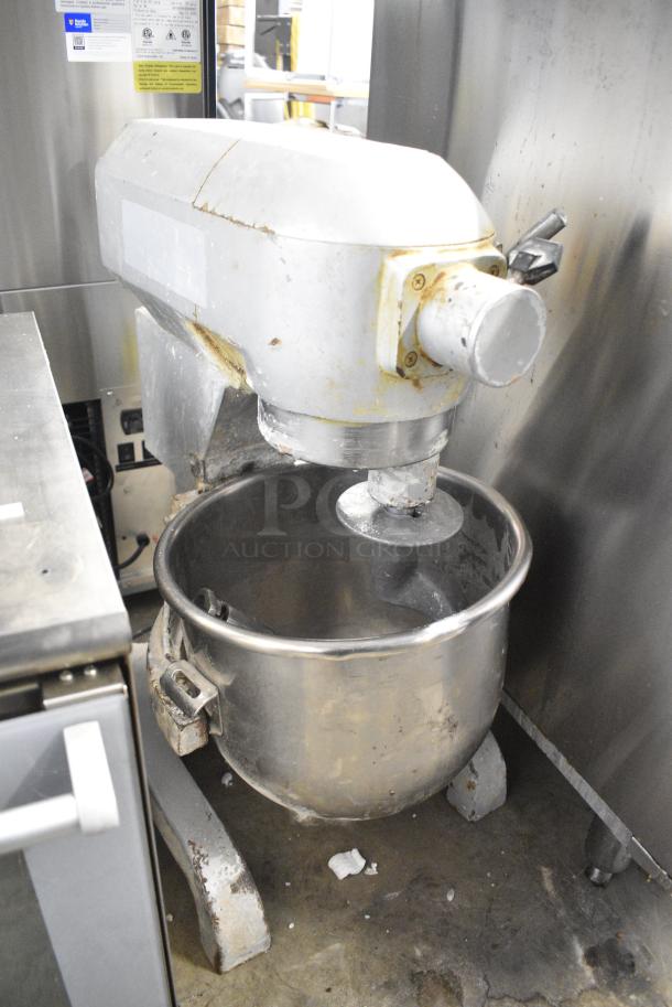 Omcan SP-200 Metal Commercial Planetary Dough Mixer w/ Mixing Bowl, Dough Hook and Paddle Attachment. 115 Volts, 1 Phase. Tested and Working! - Image 3 of 8