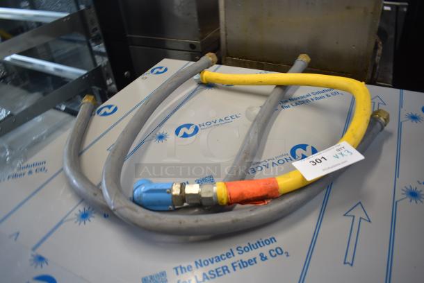 3 Gas Hoses; 2 Gray and 1 Yellow. 3 Times Your Bid! - Image 1 of 4