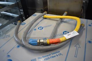 3 Gas Hoses; 2 Gray and 1 Yellow. 3 Times Your Bid!