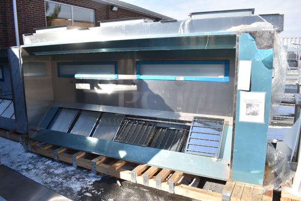 BRAND NEW SCRATCH AND DENT! 11.5' Aquamatic 6024 AMND-2 Stainless Steel Commercial Return Air Grease Hood w/ Filters. - Image 2 of 9
