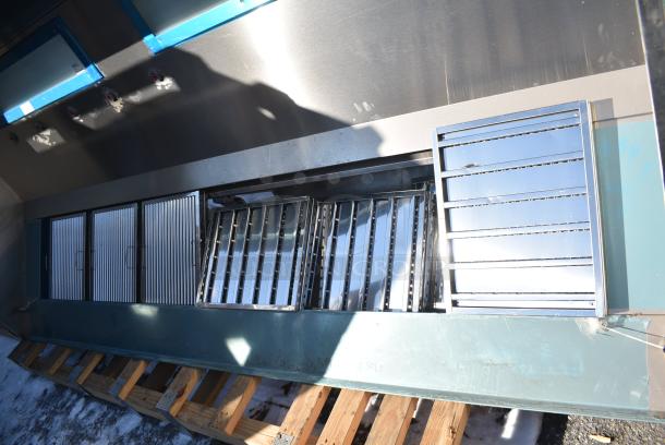 BRAND NEW SCRATCH AND DENT! 11.5' Aquamatic 6024 AMND-2 Stainless Steel Commercial Return Air Grease Hood w/ Filters. - Image 3 of 9