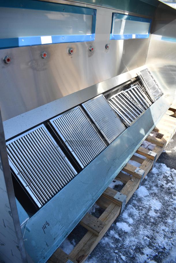 BRAND NEW SCRATCH AND DENT! 11.5' Aquamatic 6024 AMND-2 Stainless Steel Commercial Return Air Grease Hood w/ Filters. - Image 6 of 9