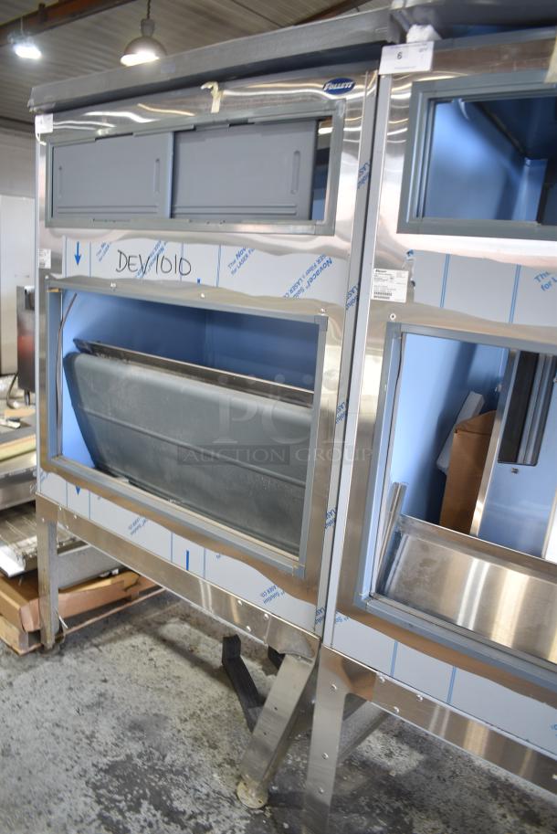 BRAND NEW SCRATCH AND DENT! Follett DEV1010SG-48 Stainless Steel Commercial 48" Ice Storage Bin with Bagger Kit - 1000 lb. Stock Picture Used as Gallery - Image 2 of 8