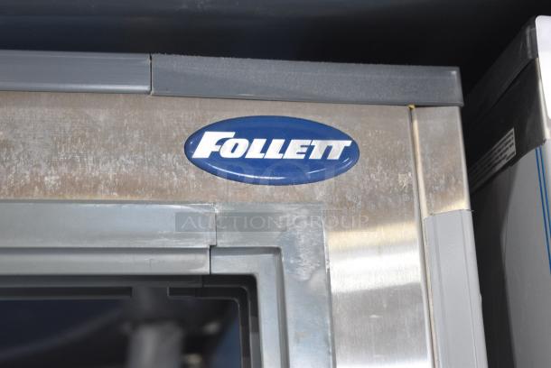 BRAND NEW SCRATCH AND DENT! Follett DEV1010SG-48 Stainless Steel Commercial 48" Ice Storage Bin with Bagger Kit - 1000 lb. Stock Picture Used as Gallery - Image 6 of 8