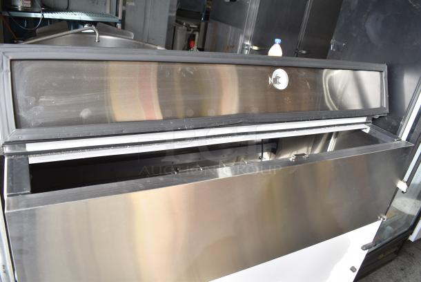 BRAND NEW SCRATCH AND DENT! 2019 True 58 1/4" 2 Sided Milk Cooler with Stainless Steel Exterior and Aluminum Interior. 115 Volts, 1 Phase. Tested and Working! - Image 4 of 7